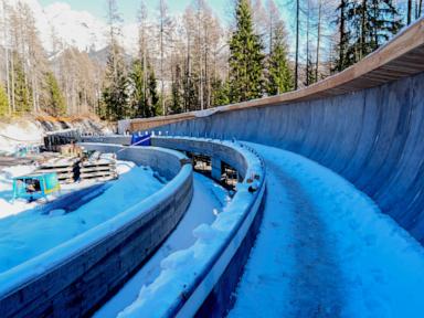 Cortina's controversial Olympic sliding track slated for test runs by 60 athletes next week