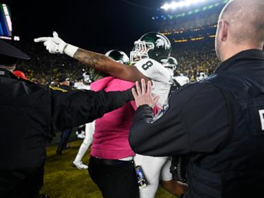 Michigan and Michigan State throw punches, push and shove after Wolverines beat rival Spartans