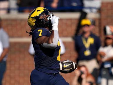 Mullings' 2nd TD with 37 seconds left lifts No. 18 Michigan to 27-24 win over No. 11 USC