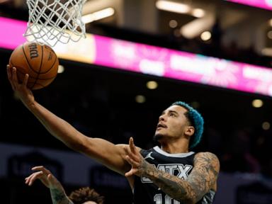 Miles Bridges' 3-pointer with 1.4 seconds left lifts Hornets past Spurs 117-116 to snap 6-game skid