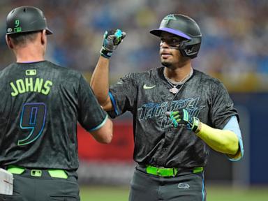 Caminero and Caballero fuel Rays' offense in 11-4 win over Padres