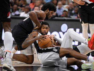 Spurs beat Trail Blazers 118-105, with Popovich missing his 4th straight game