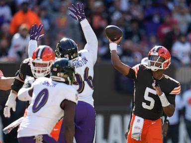 Winston throws 3 TD passes as Browns stun Jackson, Ravens 29-24 to end 5-game losing streak