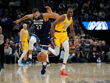 Timberwolves beat Lakers without LeBron James 97-87 with another defensive showing