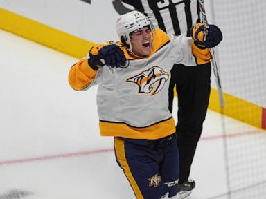 Samuel Girard steals the puck in overtime and scores on a breakaway as Avalanche beat Predators 3-2