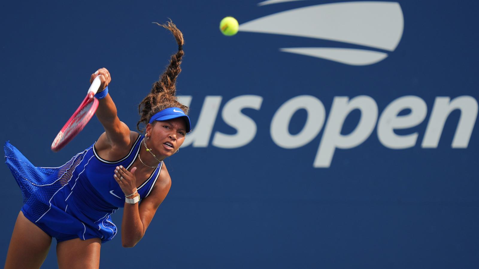 Thea Frodin, who was Serena Williams' body double in 'King Richard,' loses in her US Open debut