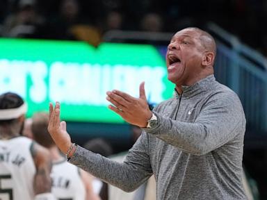 Bucks coach Doc Rivers upset over late foul call against Antetokounmpo in 115-114 loss to Hornets