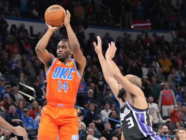 Wiggins scores career-high 41 and Thunder outrebound Kings 70-37 in 144-110 rout