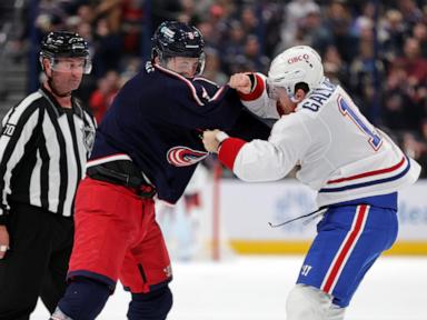 Suzuki scores in OT to give the Canadiens a 4-3 victory over the Blue Jackets