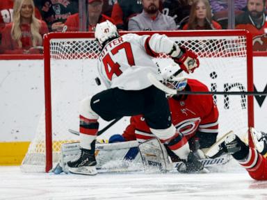 Roslovic scores twice in Hurricanes' four-goal third in 5-2 win over Devils