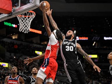 Wembanyama has career-high 50 points and 8 3-pointers to help Spurs top Wizards, 139-130