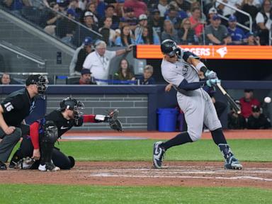 Soto, Torres hit HRs, Judge drives in 2 as the Yankees rout Blue Jays 16-5 to halt 4-game skid