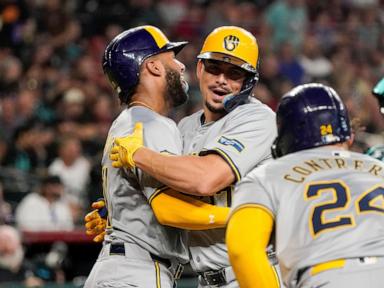 Adames hits grand slam as part of a 2-homer night, Brewers overpower D-backs 15-8