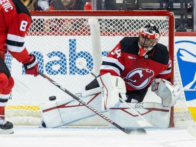 Jake Allen gets his 1st shutout with the Devils, who beat Utah 3-0