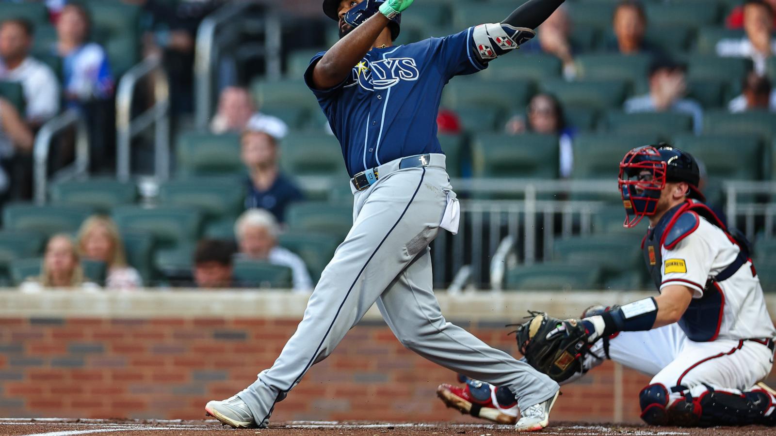 Junior Caminero hits his 39th homer as the Rays beat the Braves 7-1