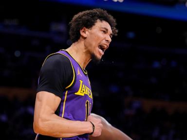 Austin Reaves scores a career-high 38 points as Lakers hold on for 102-101 victory over Nets