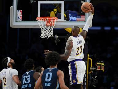 Anthony Davis scores 40 points, LeBron James has 18 in return to help Lakers beat Grizzlies, 116-110