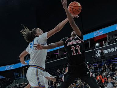 No. 5 UCLA women overcome slow start to beat No. 17 Louisville 66-59 in Paris