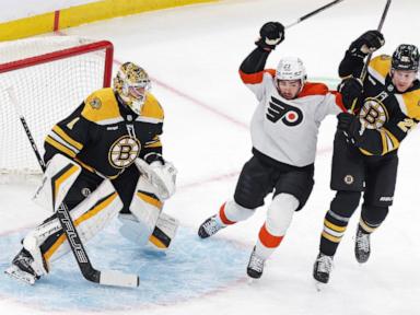 Zacha scores in overtime as the Bruins rally past the Flyers for their 4th straight win