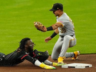 De La Cruz steals 100th career base, Reds win 8-3 and assure Pirates 28th losing season in 34 years