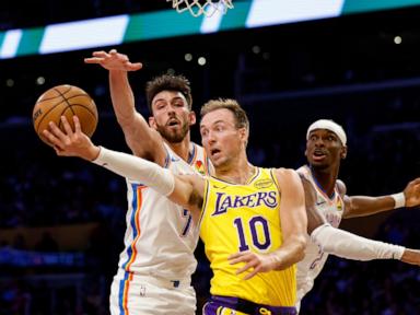 Shai Gilgeous-Alexander leads Thunder to easy 123-87 win over injury-depleted Lakers