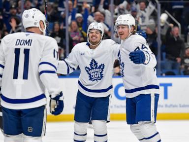 Murray stops 25 shots in first start in 21 months, Maple Leafs hand Sabres 12th straight loss, 6-3