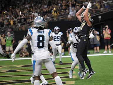 Derek Carr and the Saints rout the Panthers 47-10 in Klint Kubiak's play-calling debut