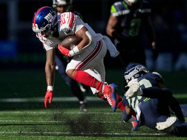 Giants use strong performance from Daniel Jones and late TD on blocked kick to beat Seahawks 29-20