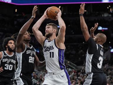 DeRozan, Sabonis help Kings rout Spurs 140-113, with Wembanyama sidelined by injury