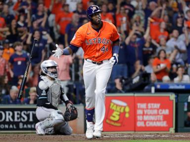 Alvarez hits 2 3-run homers to back strong start by Valdez as Astros rout Arizona 8-0