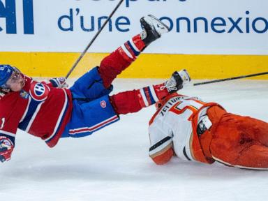 Cutter Gauthier breaks late tie in the Ducks' 4-3 victory over the Canadiens