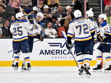 Eichel, Barbashev and Theodore have a goal and assist to lead Golden Knights to 4-3 win over Blues