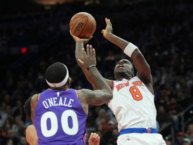 Brunson scores 36, Towns adds 34 as Knicks beat Suns 138-122 for 4th straight win