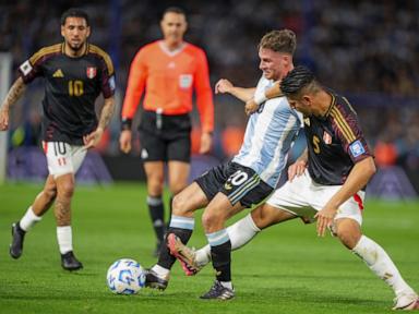 Argentina beats Peru to close in on World Cup spot from South American qualifying