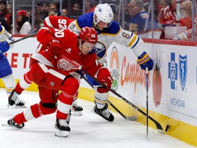 Dylan Larkin's power-play goals allow Red Wings to slip past Sabres, 2-1