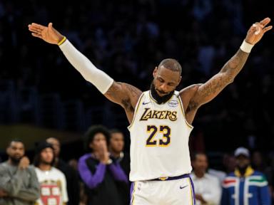 LeBron James records triple-double, Davis scores 31 in Lakers' 131-127 win over Kings