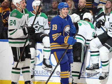 Krebs and McLeod score 83 seconds apart and Buffalo Sabres hang on in 4-2 win over the Dallas Stars