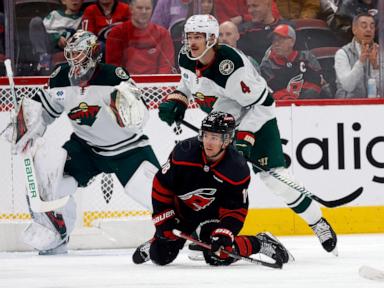 Filip Gustavsson makes 20 saves in the Wild's 4-0 victory over the Hurricanes