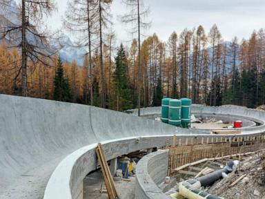 Controversial Cortina sliding track for 2026 Olympics taking shape as deadline approaches