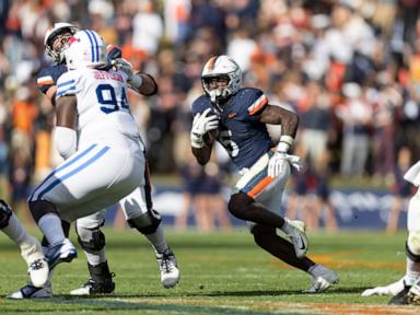 Jennings has 3 TDs as No. 13 SMU routs Virginia 33-7 to clinch a spot in the ACC title game