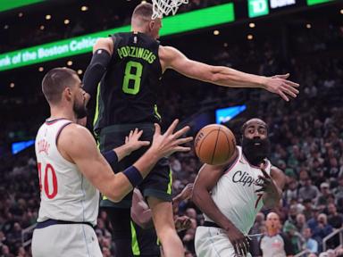 Kristaps Porzingis scores 16 in season debut, Celtics hit 22 3-pointers in 126-94 win over Clippers