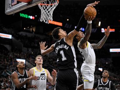 Jazz fend off Spurs 111-110 despite 24 points, 16 rebounds and 7 blocks from Wembanyama