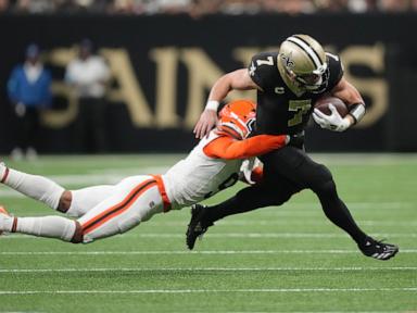 Taysom Hill runs for 3 TDs as the Saints top Jameis Winston and the struggling Browns 35-14