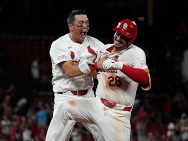 Arenado's 9th-inning single gives Cardinals a 4-3 win over Padres