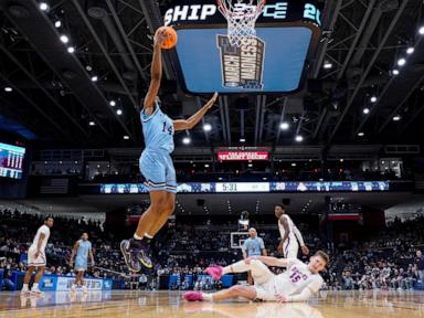 Injury in March Madness game ends storybook final season for Matt Rogers of American U.