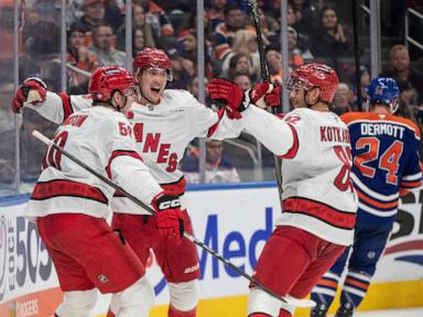 Carolina Hurricanes storm back, beat Edmonton Oilers 3-2 in overtime