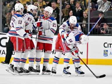 Edstrom's 3rd-period goal gives Rangers 2-1 win over the Golden Knights