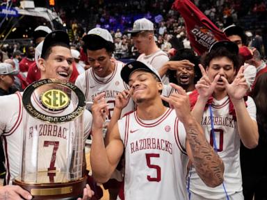 Arkansas tops Vanderbilt 86-75 to win SEC Tournament title
