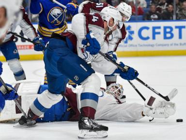 Artturi Lehkonen's late goal caps Avalanche's 5-goal rally in 5-4 win over the Sabres