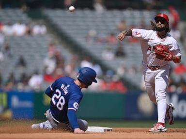 Nathan Eovaldi and Dustin Harris power Rangers to 8-0, season-ending sweep of Angels